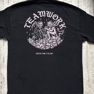 Sketchy Tank x Tallboy Black Graphic Tee